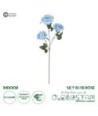 GloboStar® Artificial Garden SKY BLUE CLIMBING ROSE BRANCH 21191 Τεχνητό Διακοσμητικό Κλαδί Τριαντάφυλλο Ξεθωριασμένο Γαλάζιο Y66cm